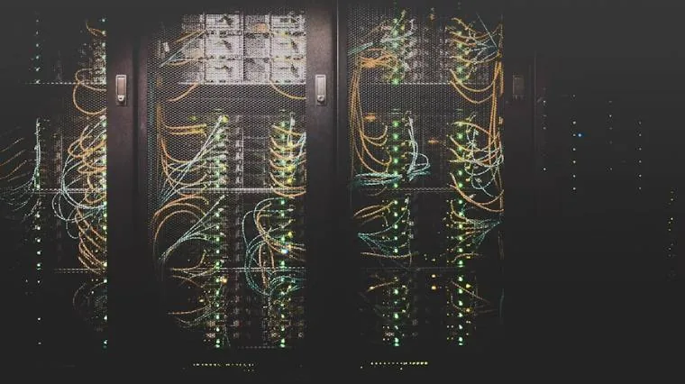 Racks of servers inside a data centre